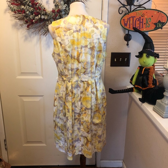 Yellow Eliza J New York Sweet Floral Midi Dress - Picture 5 of 8